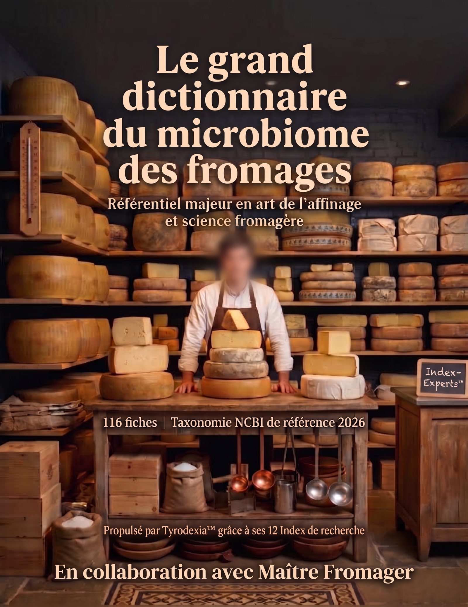 Couverture officielle : Le grand dictionnaire du microbiome des fromages par Serge Dubuc